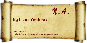 Nyilas András névjegykártya